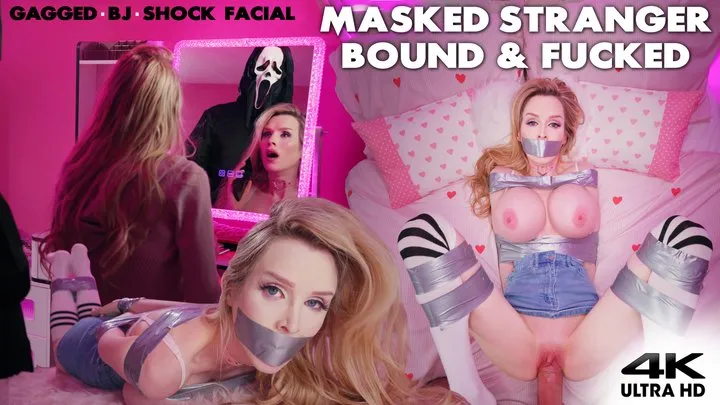Roxy Cox - Gagged & Bound By Masked Stranger Bondage Fuck & Facial
