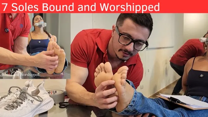 7 Soles Bound And Worshipped - Bratty Sweaty Feet Get Tied, Tickled & Sniffed - BONDAGE - TAPE - SOLES - TICKLE - FOOT TICKLING - SMELLY FEET - TICKLING - FOOT TICKLING - SOCKS - SNEAKERS - BAREFOOT - SOLES - GAG - MOV
