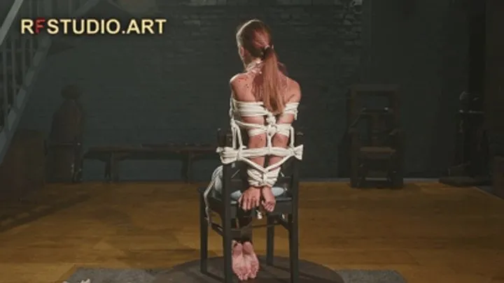 Rf Studio Production - Venera - Chair Bondage on the Turntable, Stuffed Mouth with Microfoam Tape Gag (FULL HD MP4)