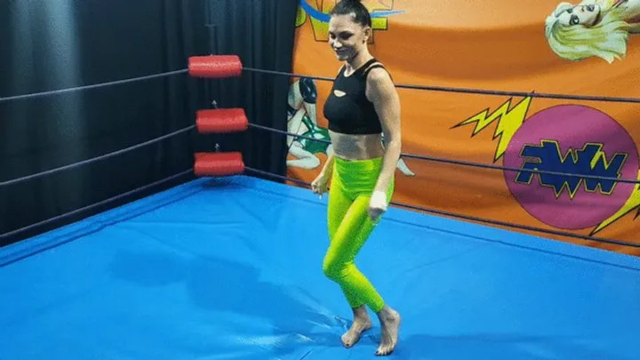 The Wrestling Amazons - Former fem circus gymnast ties up and facesits a guy