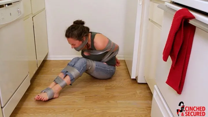 Cinched And Secured - Genevieve - Broken Promise Means Tight Tape Tie (MP4 Format)