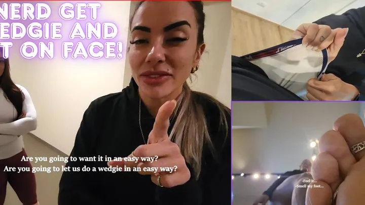 Mia Luxx Feet - College Nerd got Wedgie and Foot Smother on face - Lytta Blond and Mia - FOOT WORSHIP - FOOT SMELLING - FEMDOM - FOOT DOMINATION - WEDGIE - FEMALE DOMINATION - SOLES - SMOTHER