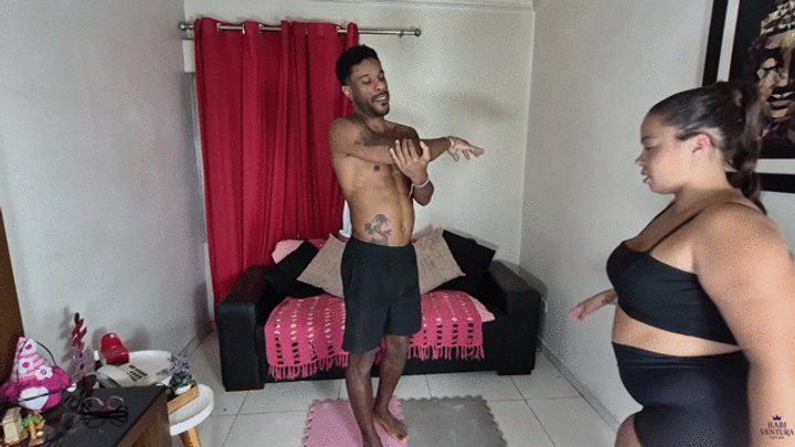 Babiventurafetish - Squeezing, sitting, and making a tower of butt weighing 160 kg onto our loser personal trainer! By Rosalia Peach, Victoria Dias, and Vitor Cam Babi