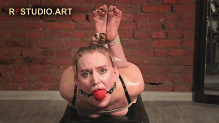 Rf Studio Production - Katrina - Hogtied in Sexy Lingerie with Different Gags + Bastinado Bonus (UHD 4K MP4)