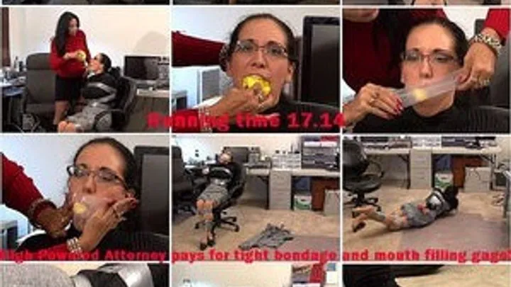 Gina Rae Michaels Bondage - High Power Attorney Samantha Grace pays for tight bondage and mouth filling gags
