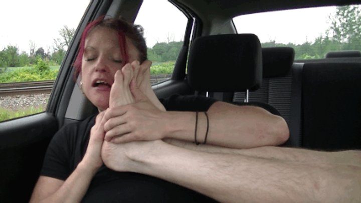 My Master's Feet - Alexia inside his car (mp4)