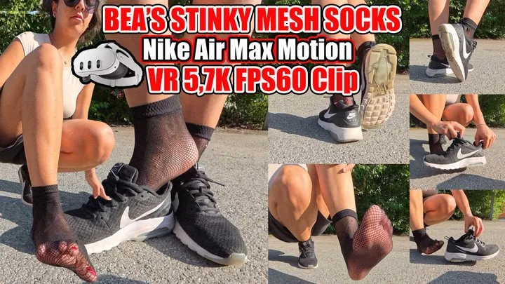 Vr Feet Clips - Eating Girls Clips - VR 3D 5,7K 180 60 fps | WORN-OUT NIKE AIR MAX MOTION POV VR 8K 4K – BEA’S STINKY MESH SOCKS RED CHEESE FEET SWEATY FOOT-NOSE EXPLOSION WITH TOE-WIGGLING & STEAMY FOOT SMELL!