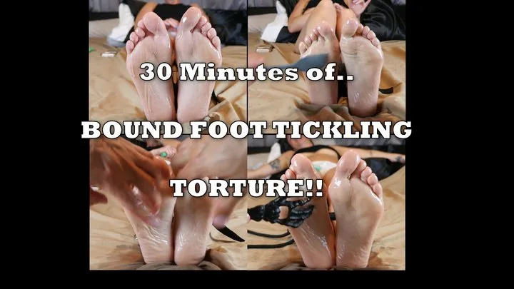 Grey Productions - 30 Minutes of Bound Oiled Foot Tickling AGONY Close-Up