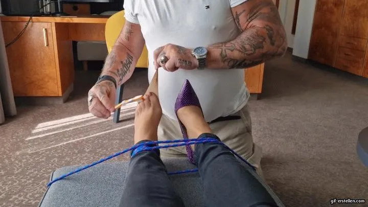 Helenas Feet High Heels Tights Legs - My nylon feet are tied and tickled HD wmv 1920x1080