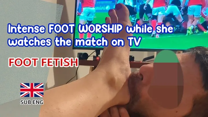 Strict Italian Ladies - INTENSE FOOT WORSHIP WHILE SHE WATCHES TV | EN SUB | MOBILE 480p