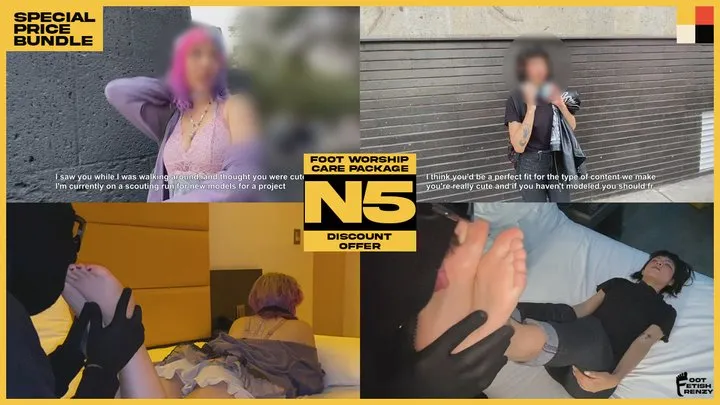 The Foot Fetish Frenzy - Pink Haired Alt Cutie Student And 18YO Petite Asian Otaku Get Picked Up For A Hot Foot Worship, Toe Sucking, Sole Sucking Treatment - ASMR Foot Worship Sounds - Foot Worship Care Package N5 - Volumes 9 & 10 - Molly & Aiko