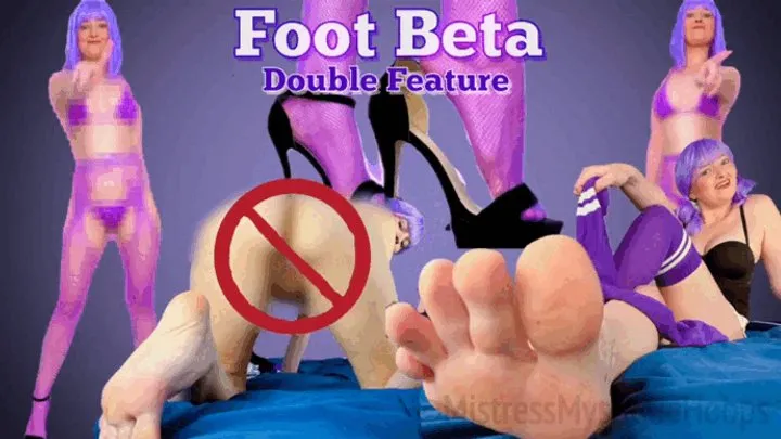 Femdom Fun With Mistress Mystique - Foot Beta Double Feature - Censored Porn for foot fetish freaks! - Female Domination, Femdom, Feet JOI, Jerk Off Instruction, Foot Humiliation with Mistress Mystique Hoops - MP4