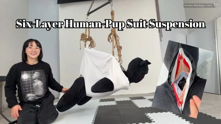 Hinako House Of Bondage - Six-Layer Human-Pup Suit Suspension
