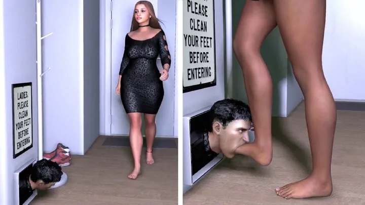 Studio 57429 - The Female Foot Cleaner - Foot Gagging