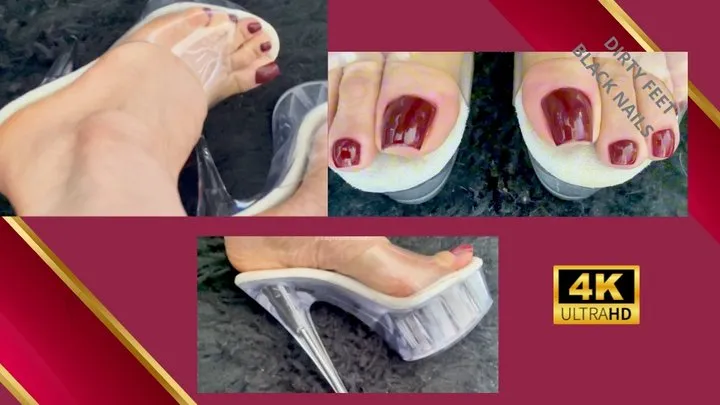 Empressmbellashoeplay - ImperatrizBellaSadic’s long nails in transparent platform heels RED NAILLS PLATAFORM HIGH HEELS