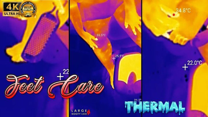 Largebootylexi - Feet Soles Get Ground, Buffed and Lubed Until They’re Glossy-Fuckable THERMAL POV (4K Portrait)