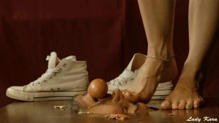 Lady Kara - Scrambled Eggs Foot Gagging (1080HD)