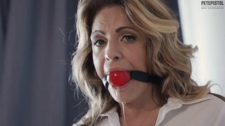 Pete Pystol Sexy Bondage And Feet - Alba Bondage: sexy secretary with three drooling ball gags mobile version