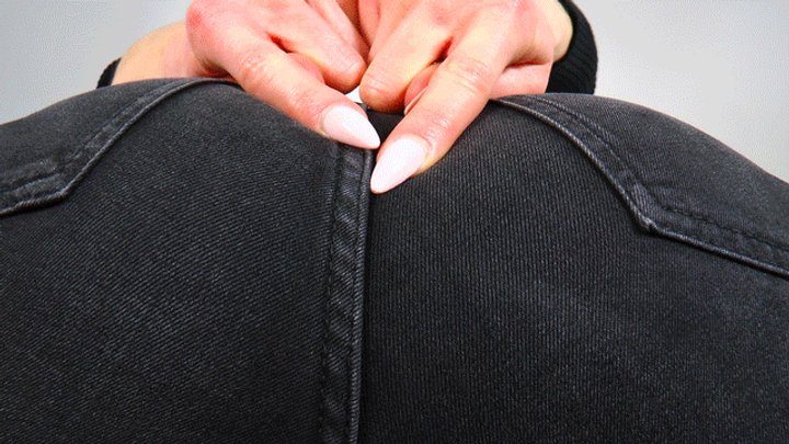 Boss Girls - Miss Anja Black - Breath training under her sexy jeans ass - small version