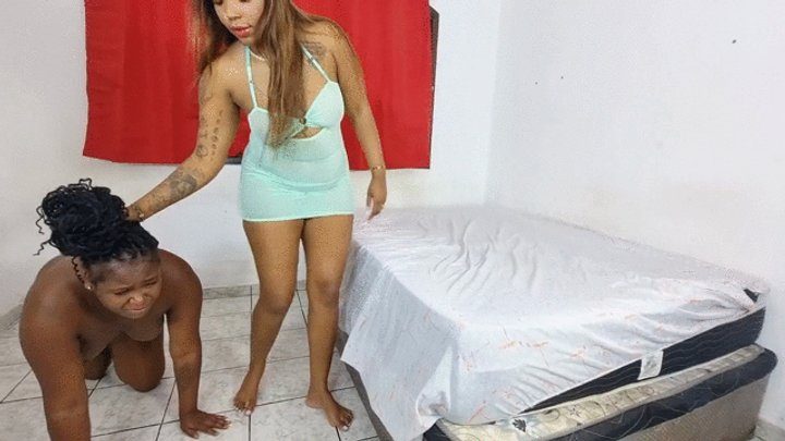 Britney Hunter Fetish - Ebony Pawg Cruel Dominating her slave and pissing in her face at the end PART 1 By IZA CANDY and NANDA Cam Full HD