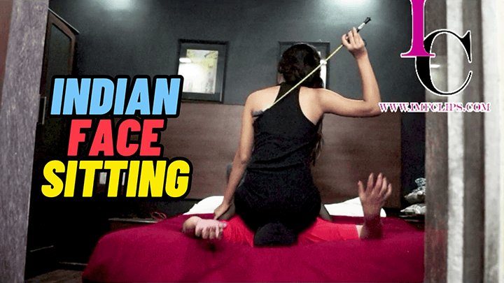 Indian Mistress Femdom - Full Weight Face Sitting On Bed In Sexy Black Stockings