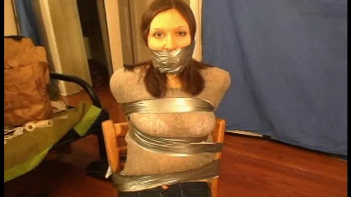 Good Girls In Bondage - Taped and Worn Socks Off her Feet in Mouth Gagged