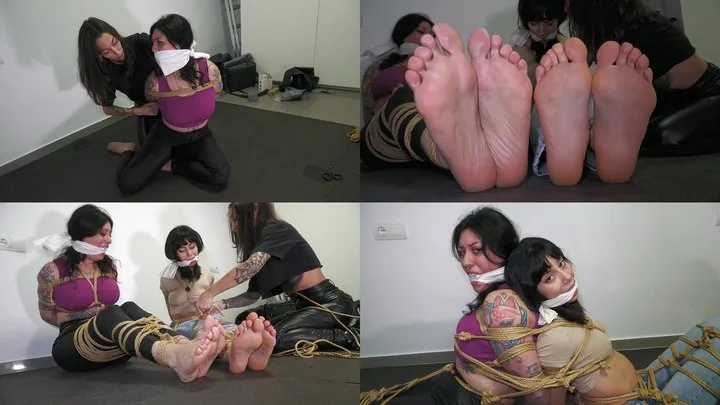 Spanish Ties - Dyanne and Mayla tied up and gagged by Pilu!