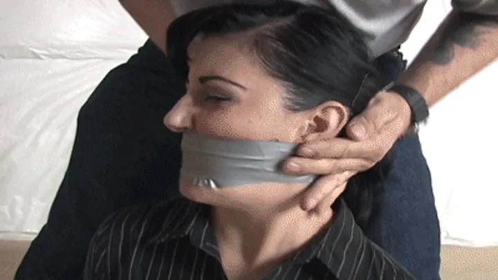 Old School Ties By Steve Villa - d2512NYXON-Gagged and taped in a reverse prayer
