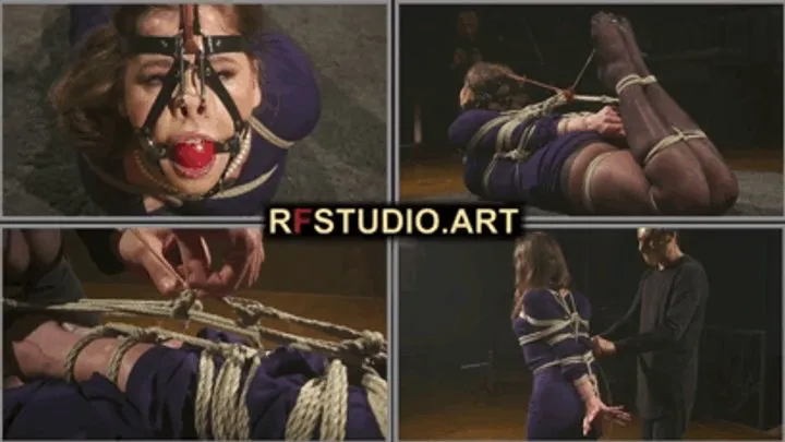 Rf Studio Production - Patty in Ropes - Strict Hogtie, Ballgag Harness and Embarrassing Nosehook (FULL HD MP4)