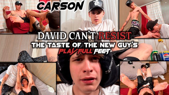 Str8crushfeet - Carson - David Can't resist to taste the new guy playsfull twink feet !!
