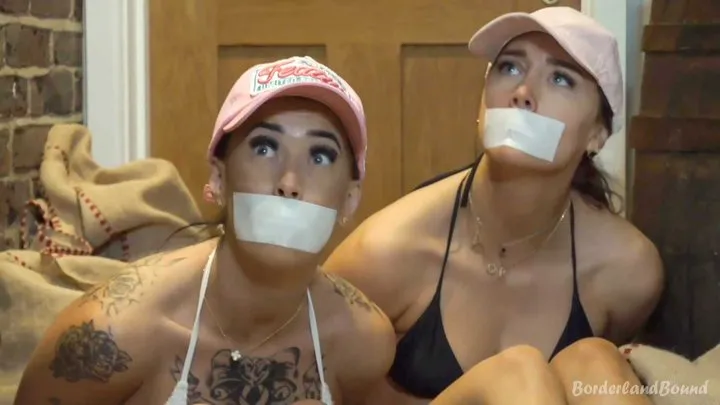 Borderland Bound - Sofia & Ruby in: Hide Those Bothersome Brats, Fast!! Lovely Sneaker Snoopers Jumped, Bound & Gagged by Creepy Stock-Swindler! (The Complete Story) (HD)