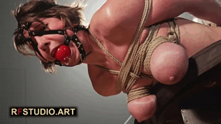 Rf Studio Production - Volchenok - OMG, so Tight! Big Breasts Tie, Ballgag and Foot Spanking (FULL HD MP4)