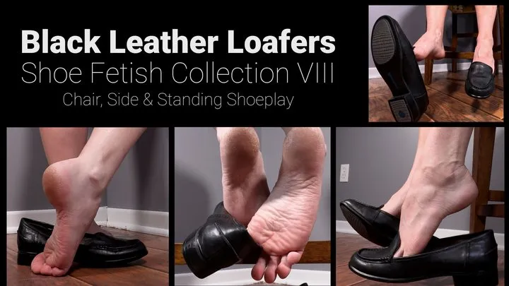 Kylie Jacobsx - Black Leather Loafers Shoe Fetish Collection VIII - Chair, Side & Standing Shoeplay - Kylie Jacobsx - MP4 1080p HD