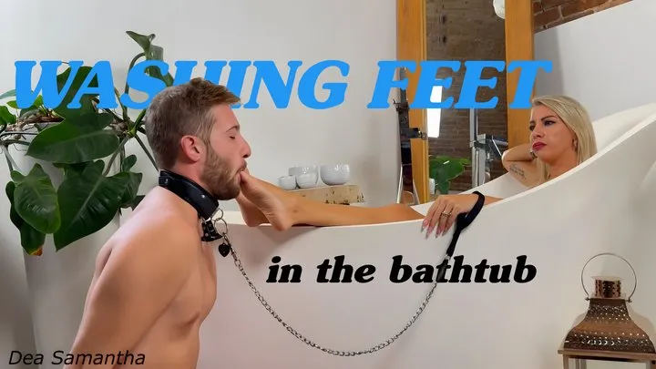 Lady Samantha - FOOT WORSHIP IN THE BATH