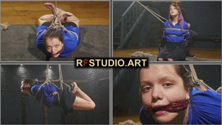 Rf Studio Production - Thea - First Suspended Hogtie Experience of a Sweet Rope Bunny (UHD 4K MP4)
