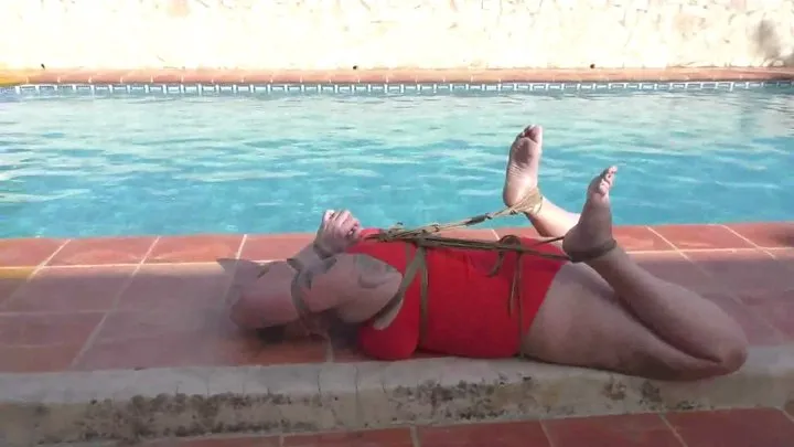 Supertight Bondage Challenges - The Spain Files - Special Hogtie by the Pool for Busty Bettine - Full Clip mp4 SD