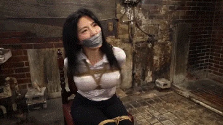 Hollyrope Omega - UPSCALE TO 4K AT 60 FPS! Nao Iinari is a salary woman lost in the Shunjuku train station who gets tied and gagged in a secret tunnel!