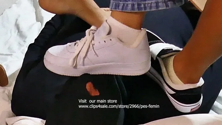 Female Domination - THIS IS PART 2 OF 3 DOMMMES FOOT AND SNEAKERS DOMINATING MALE SLAVE ANA AYUMI TURN