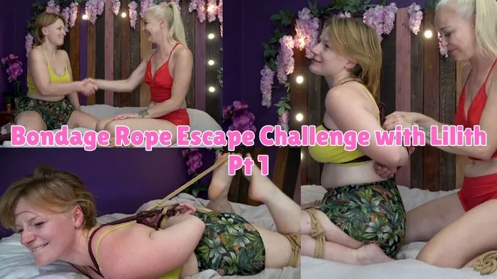 Ukcutegirl - Bondage Rope Escape Challenge with Lilith Pt 1 - MP4