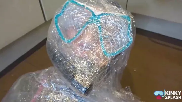 Kinky Splash - Mummified in Wetsuit and Snorkel - WMV