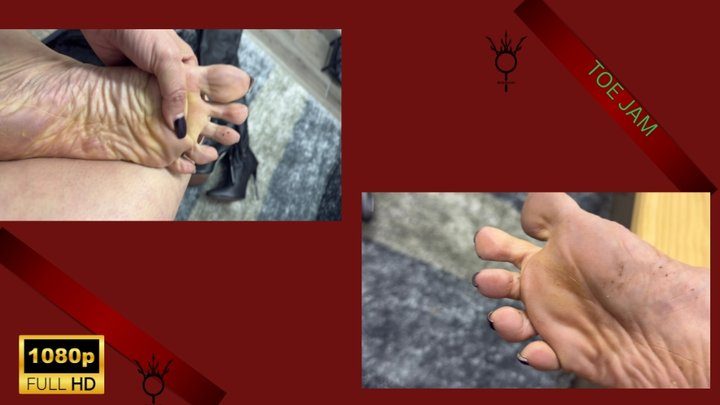 Empressmbellashoeplay - Foot Gunk of EmpressBellaSadic DIRTY FEET TOE JAM WRINKLED SOLES FEMALE SWEATY FEET