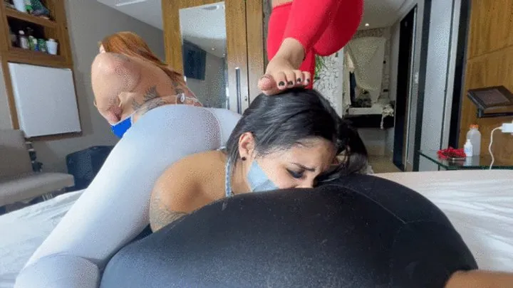 Goddess Scarlet White - TRIPLE TROUBLE FART ATTACK PART 2 By ROSALIA, ARIEL, ANA AYUMME AND JULIA SANTOS CAM BY ALINE FULL HD