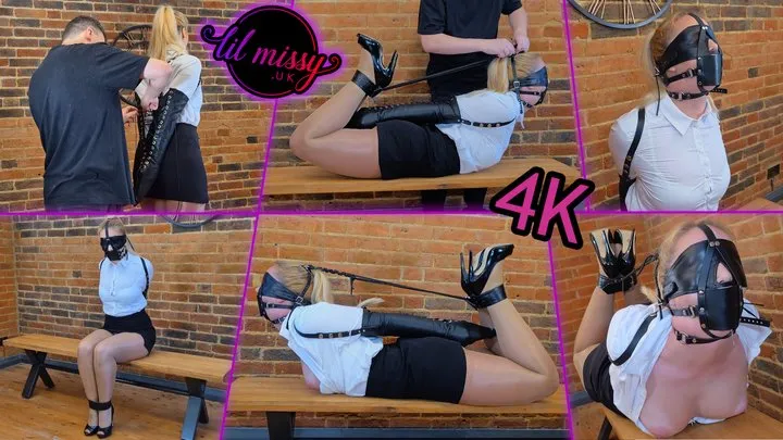 Lil Missy Uk Store - Lil Missy UK in Sirs Arm Binder And Hogtied Secretary Slave 4K
