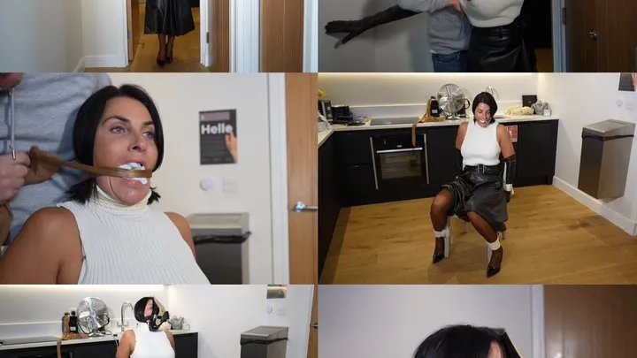 Muffled Screams - Sarah wild, strict & kinky teachers bondage repercussions. Leather bound, stocking gagged (mp4)