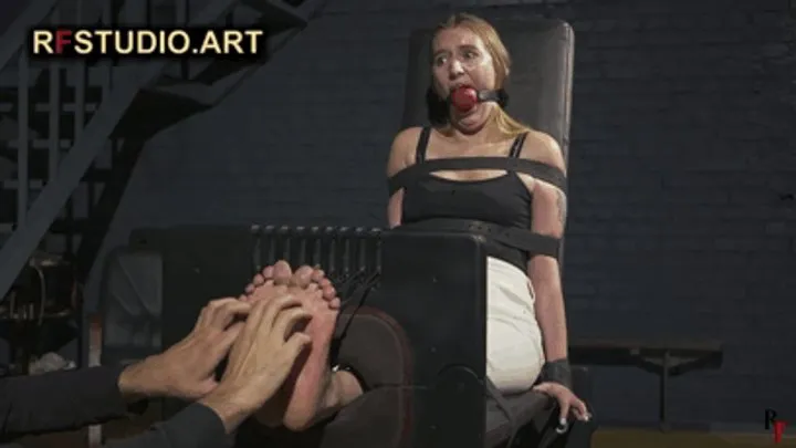 Rf Studio Production - Katrina - Stocks Tickle and Bastinado Marathon - All Toes Tied, Huge Ballgag (UHD 4K MP4)