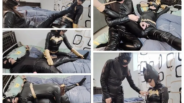 The Dream Of Bondage - C4SGooning26 DJ jasmine GOONING Stockings gag cosplay Batman Catwoman rope bondage Vibrator Orgasm control foot fetish High heel Lesbian cunnilingus