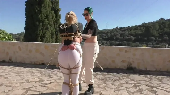 Tied In Public - Zoey Ziptie 72h Challenge - Chapter 41 - Chicken Wing Predicament Outdoor and Public Bondage Training - Full Clip mp4 HD