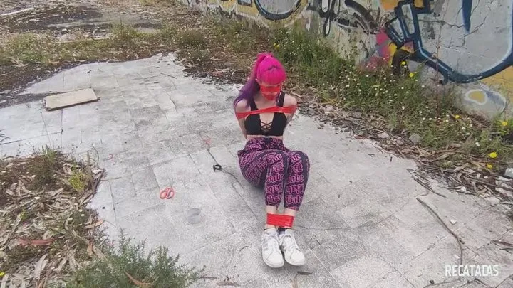 Hare Fuyu - Bound and gagged blind in an abandoned site