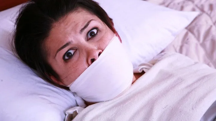 Dominic Wolfe's Gagged Beauties - Tabatha Douglas is a Triple Panty Gagged, Heavily Roped up, then Mummified & Bound to the Bed By a Fugitive on The Run! RE ENCODE 2025 *NEW PREVIEW*