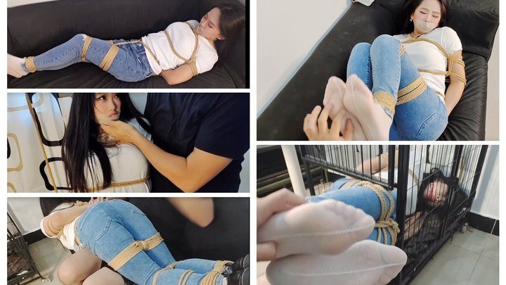 The Dream Of Bondage - C4SGiantess26 BABY giantess stockings rope bondage overhead tickle feet spank iron cage jeans Vibrator Orgasm control struggle foot fetish ballgag gag